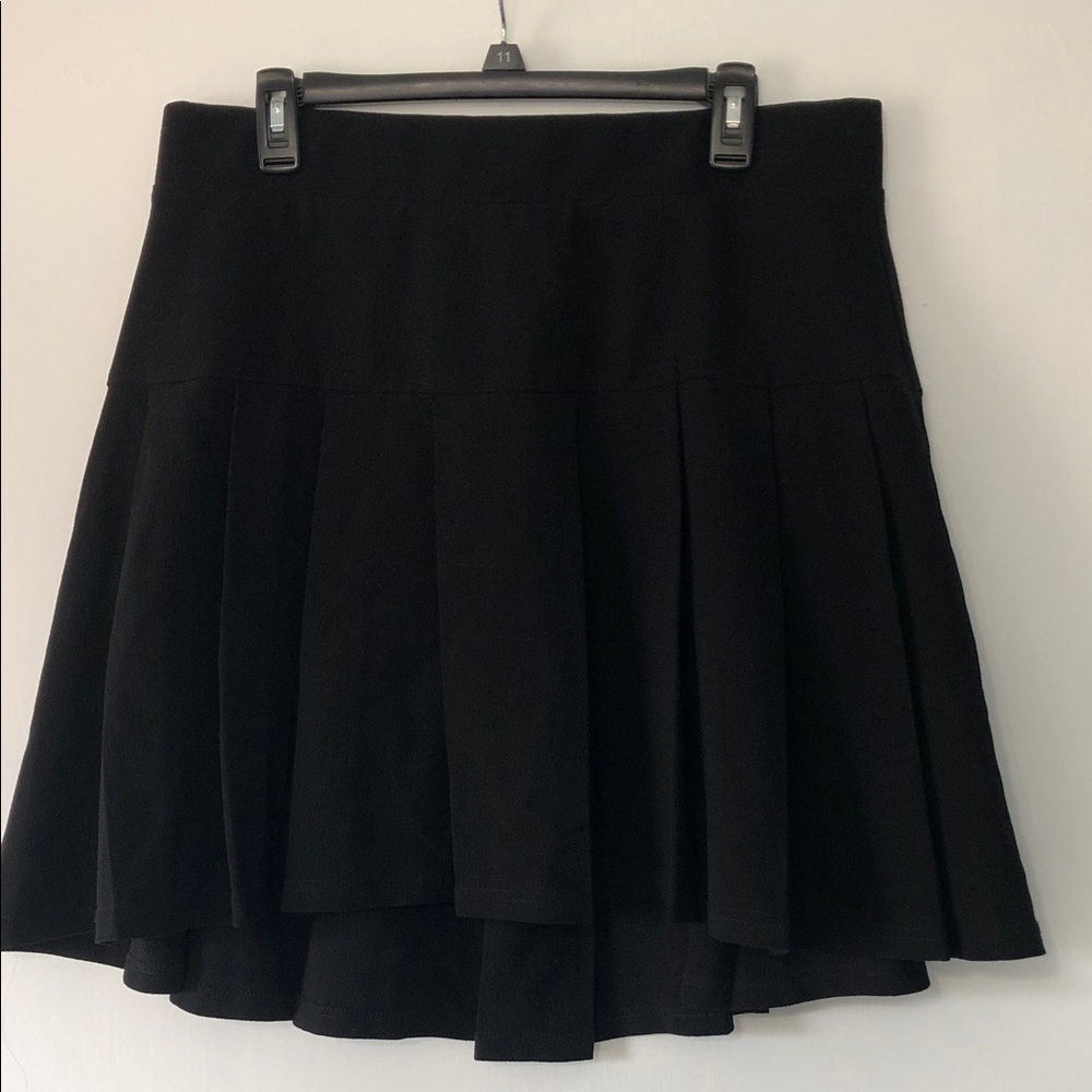 Torrid Black Pleated Hi-Lo Skater Skirt